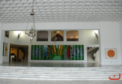 Salão nobre Palácio dos Bandeirantes painel Antonio Henrique do Amaral